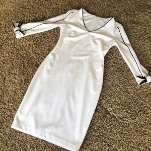 Calvin Klein white and black career dress